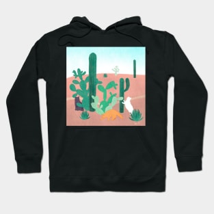 Cactus & Cats in the Desert Hoodie